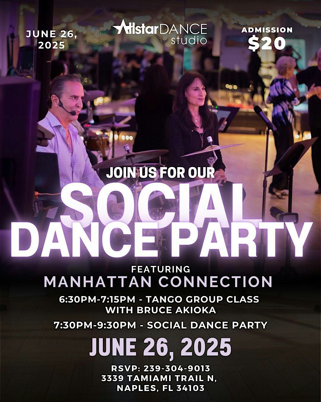 Manhattan Connection at Allstar Dance Studio, 26 June | Event in Naples | AllEvents