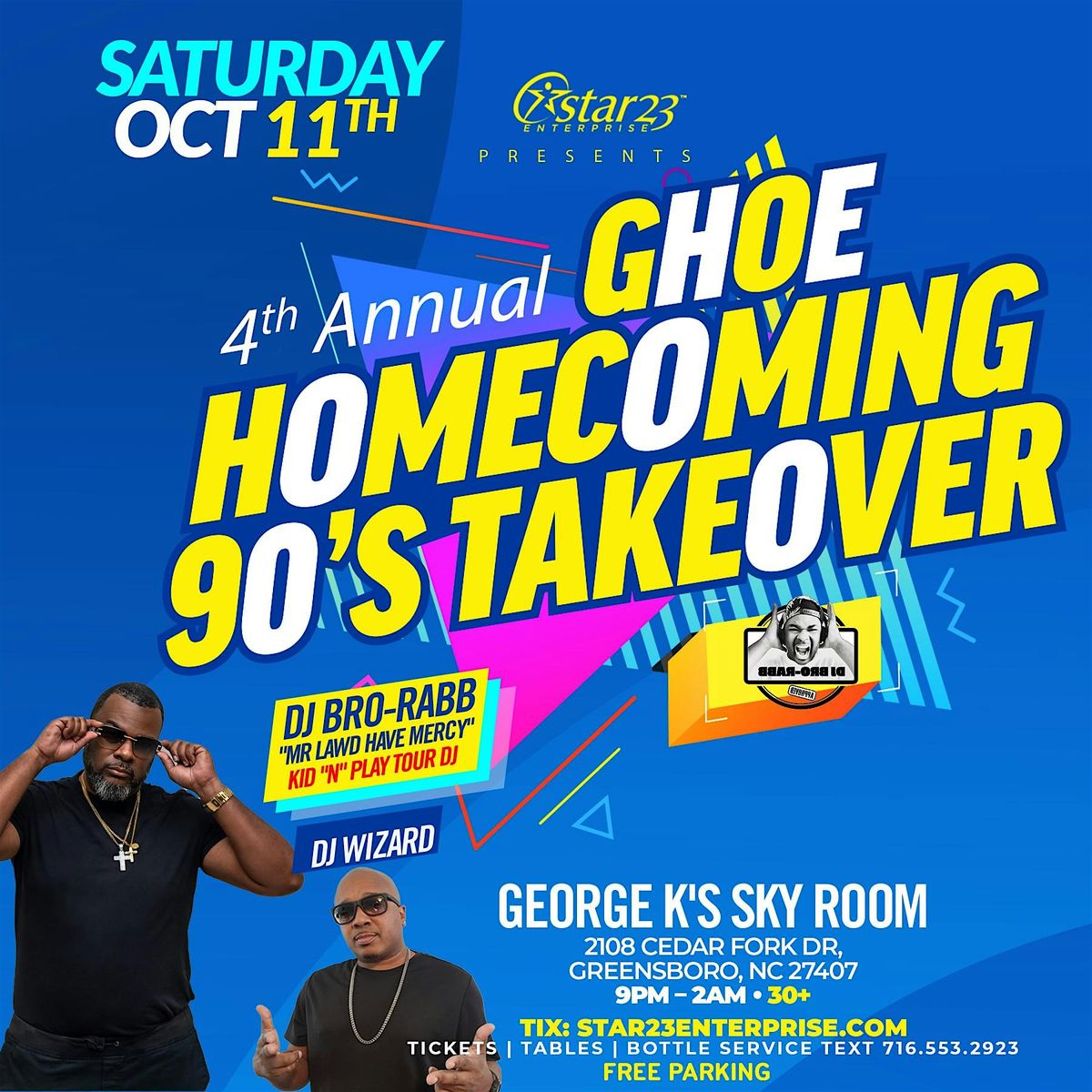 GHOE "The 90’s Takeover", 11 October | Event in Greensboro | AllEvents