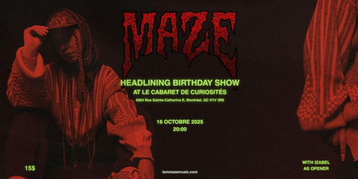 MAZE AT CABARET DES CURIOSITÉS, 16 October | Event in Montréal | AllEvents