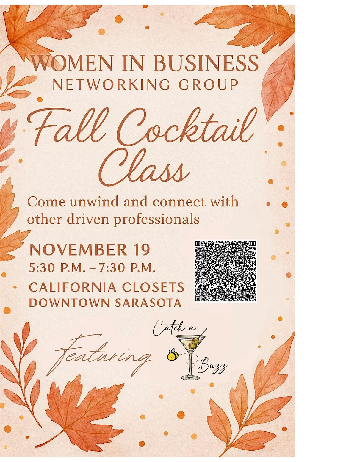 Women in Business Networking Group - Cocktail Class and Networking Event, 19 November | Event in Sarasota