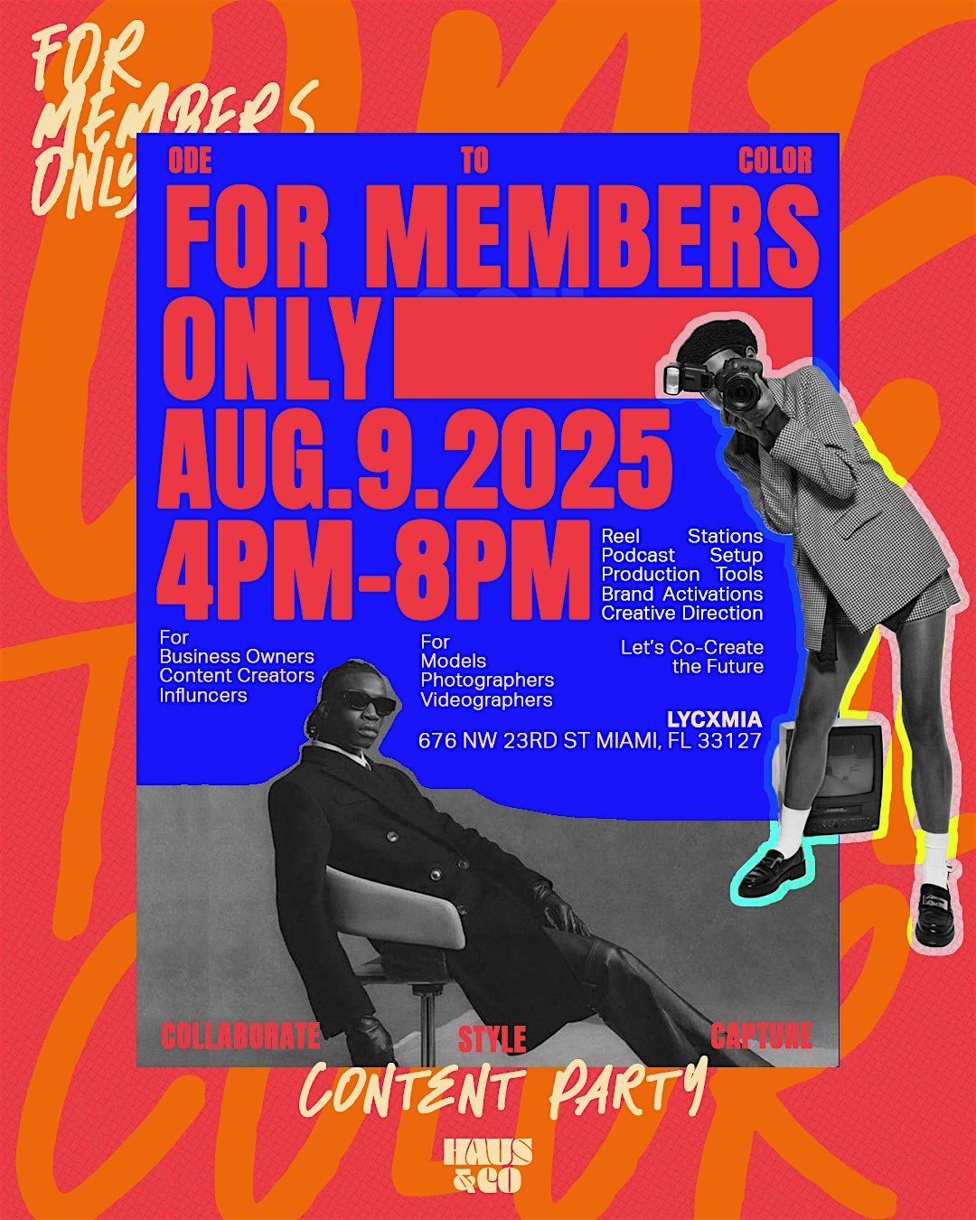 FOR MEMBERS ONLY CONTENT PARTY, 9 August | Event in Miami | AllEvents