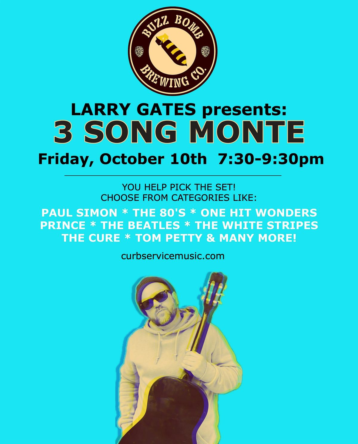 Larry Gates Presents: 3 Song Monte, 10 October | Event in Springfield | AllEvents