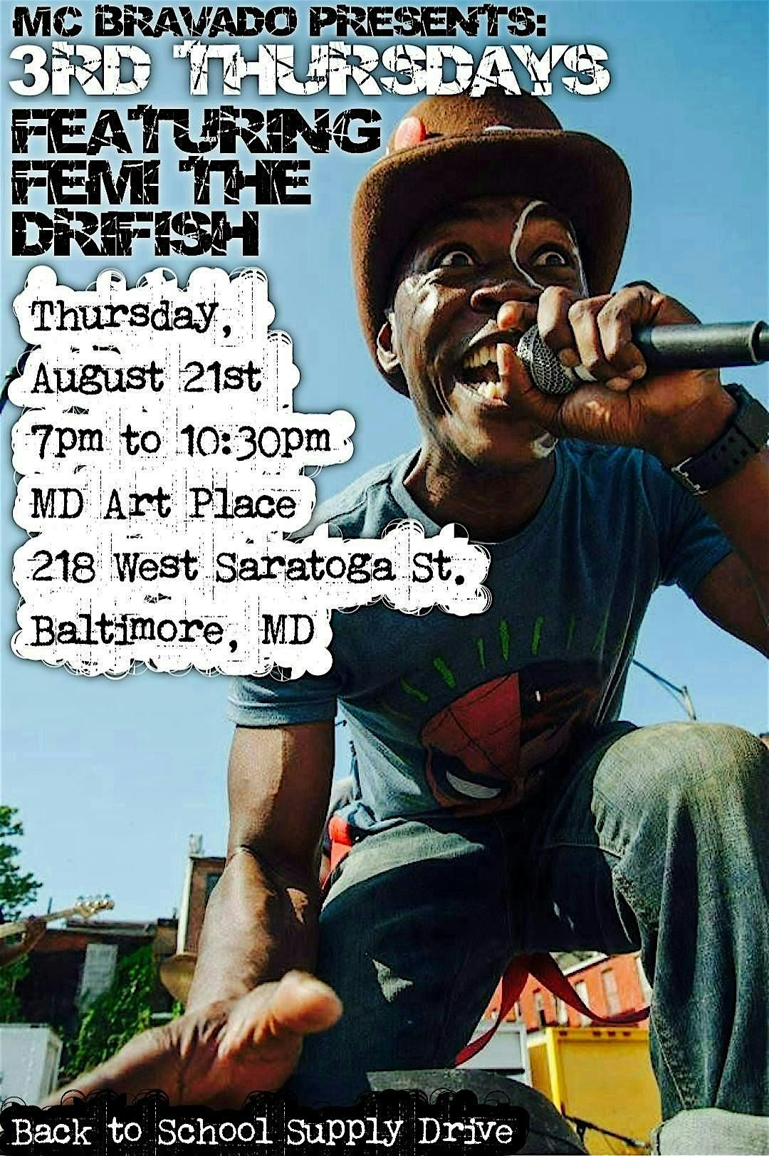 3rd THURSDAYS ft. FEMI THE DRIFISH, 21 August | Event in Baltimore | AllEvents