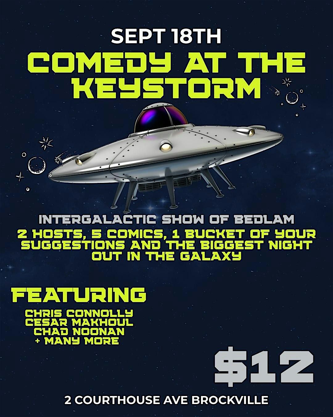 Comedy At The Keystorm Returns, 18 September | Event in Brockville | AllEvents