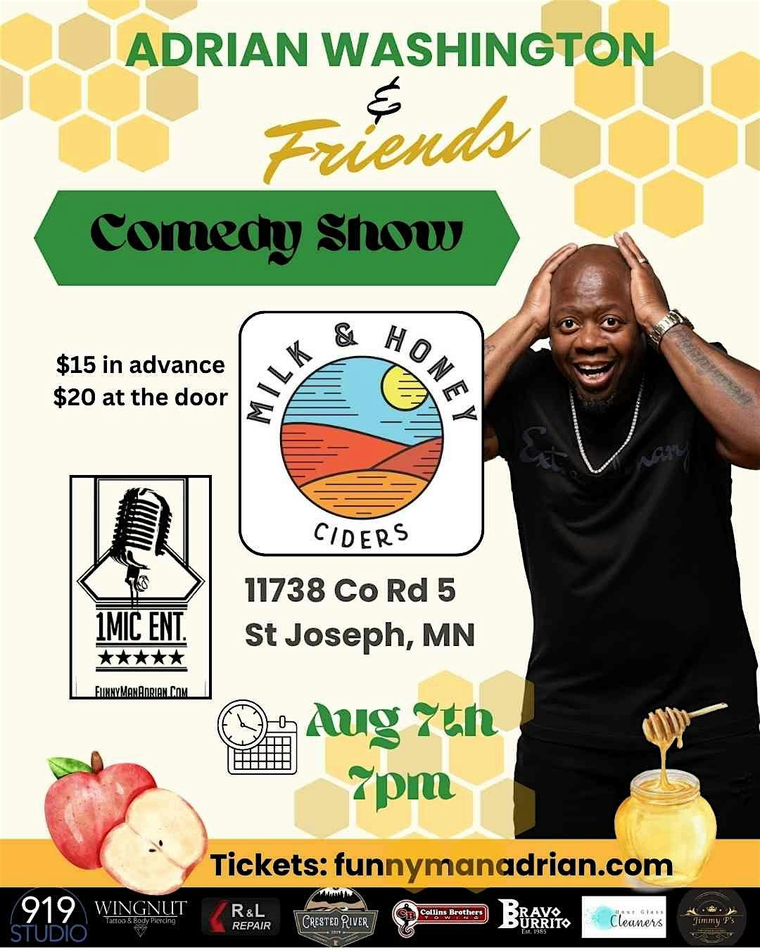 Milk & Honey Presents Adrian Washington & Friends, 7 August | Event in Saint Joseph | AllEvents