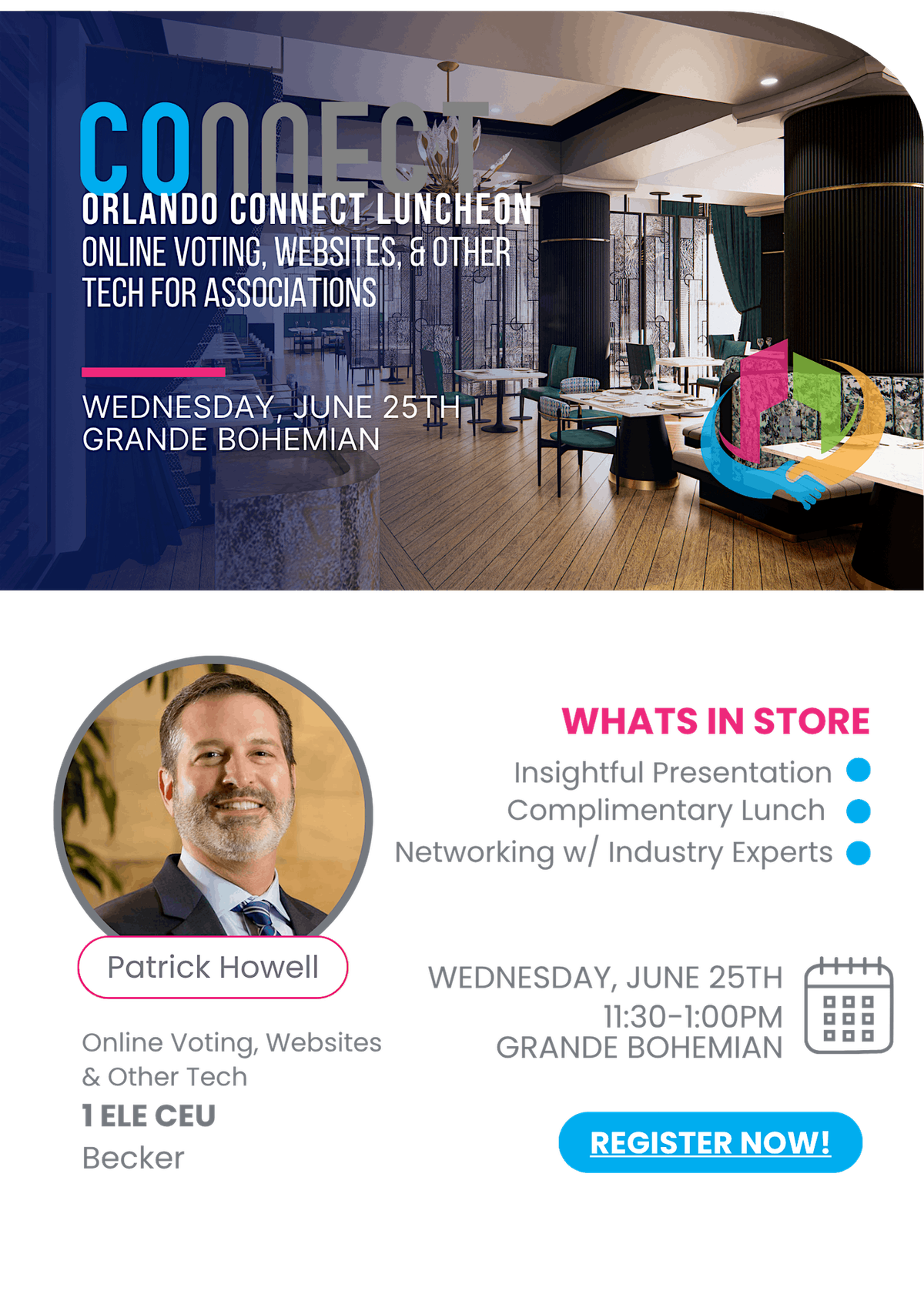 Orlando Connect Luncheon: Online Voting, Websites, and Other Tech for Assoc, 25 June | Event in Orlando | AllEvents