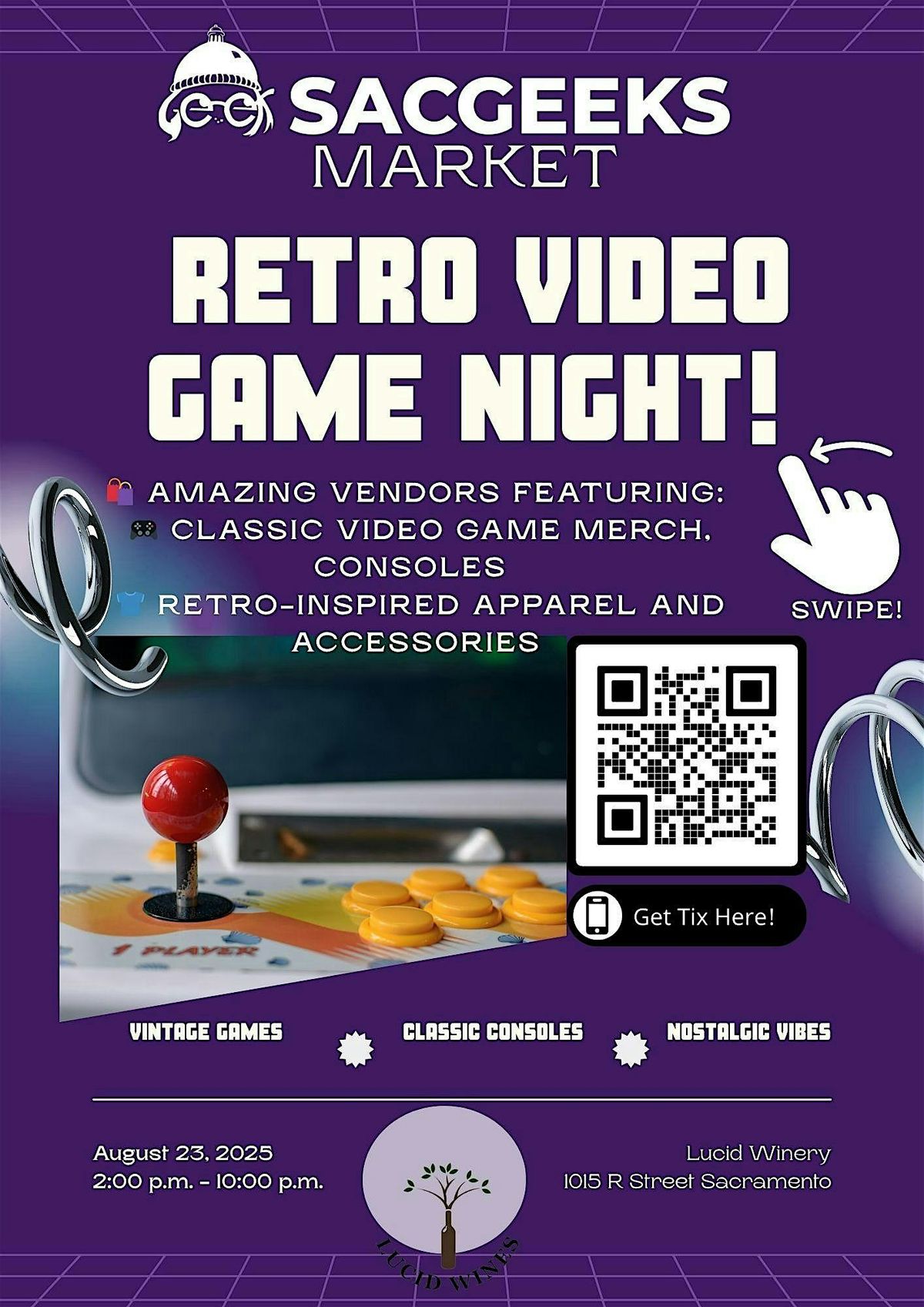 Sacgeeks Market- Retro Videogame Night, 23 August | Event in Sacramento | AllEvents