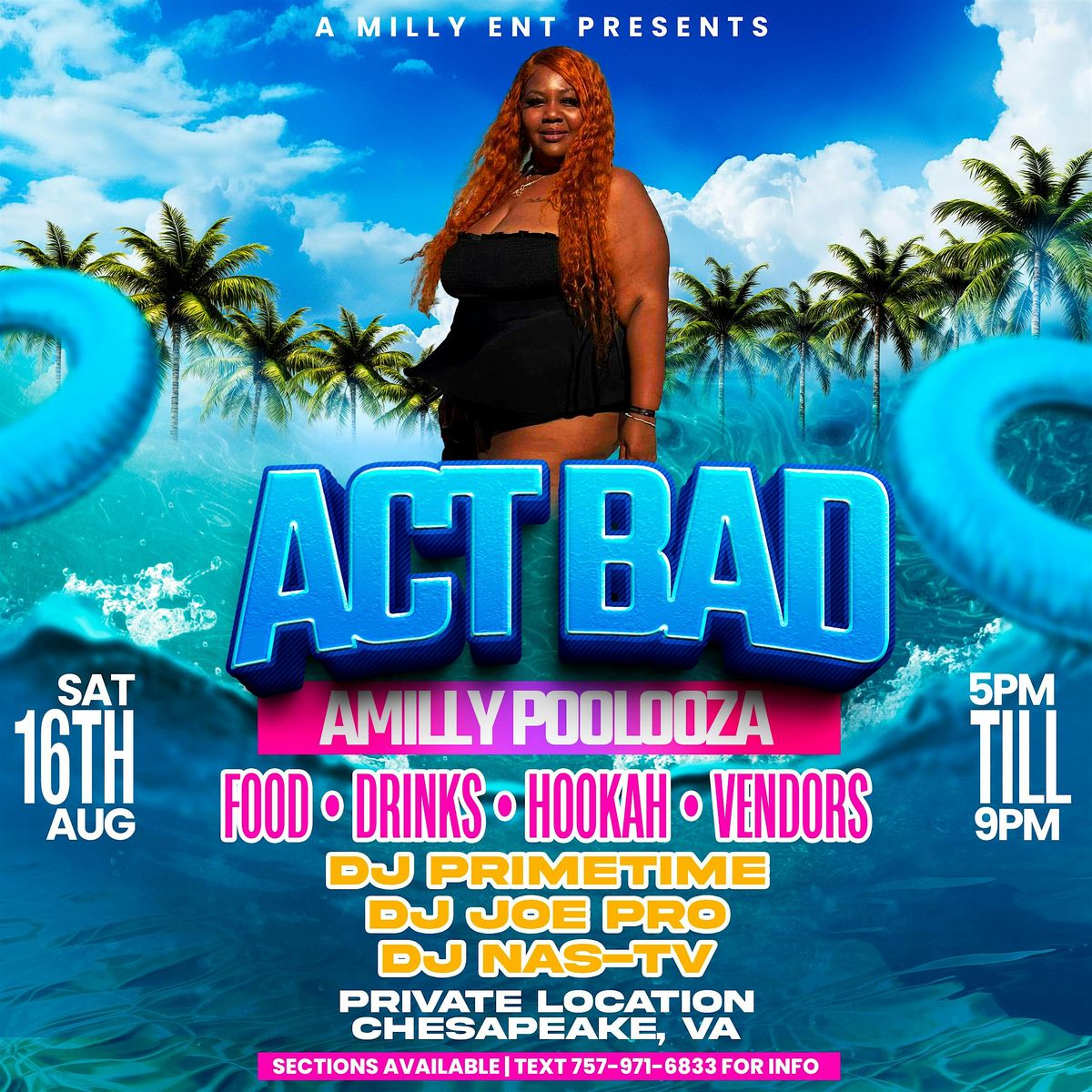 Act Bad AMilly Pool-looza, 16 August | Event in Chesapeake | AllEvents
