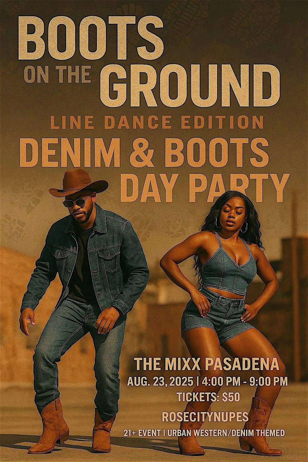 "Boots on the Ground" -- Denim Day Party, 23 August | Event in Pasadena | AllEvents