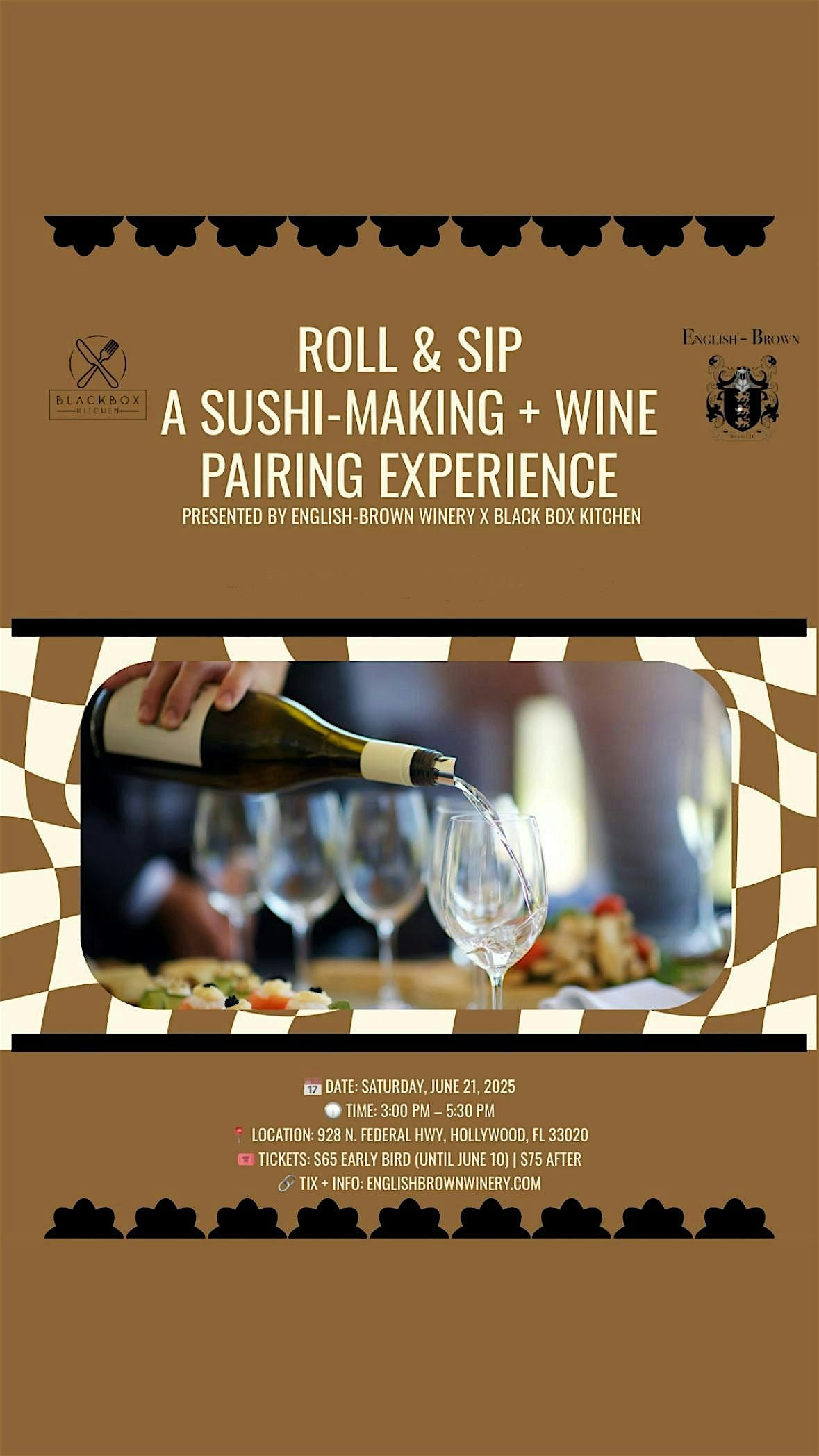 Roll & Sip, 30 August | Event in Hollywood | AllEvents