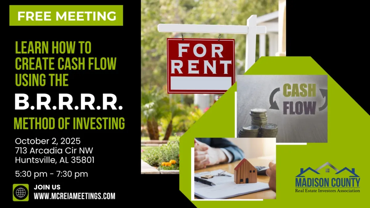 🛑 Learning The B.R.R.R.R. Method of Investing, 2 October | Event in Huntsville  | AllEvents