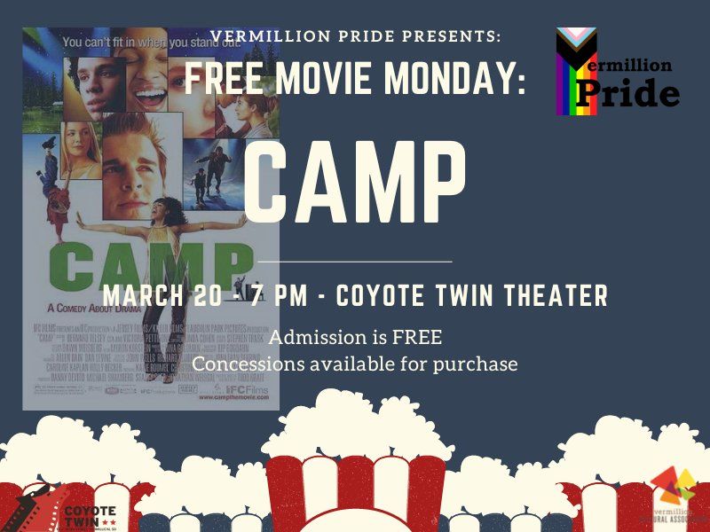 Free Movie Monday Camp, Vermillion Theaters, 20 March 2023 AllEvents.in