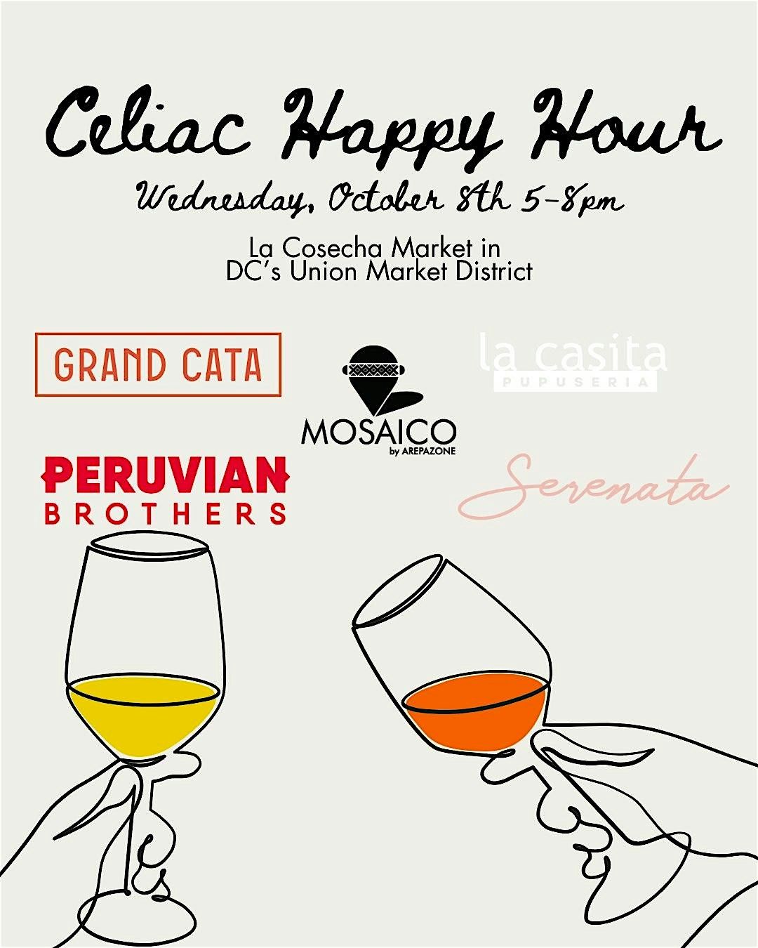 Celiac Happy Hour at La Cosecha - Washington DC, 8 October | Event in Washington | AllEvents