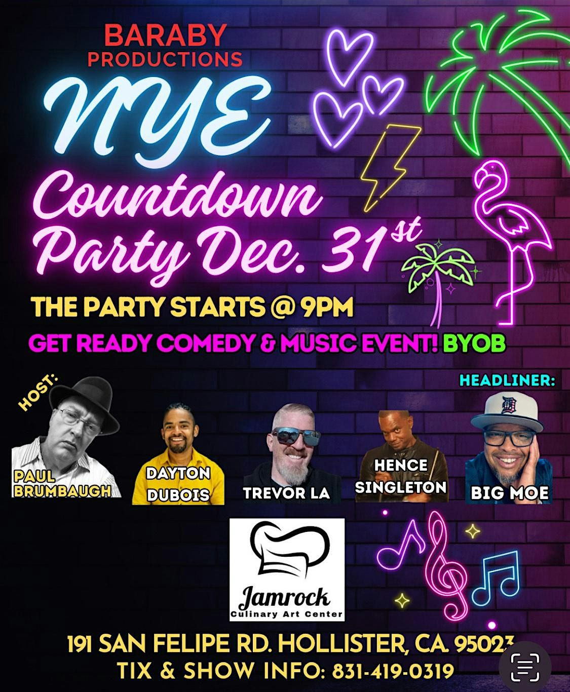 NYE COUNTDOWN PARTY, 31 December | Event in Hollister | AllEvents