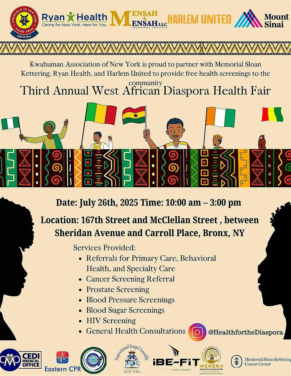 Third Annual West African Diaspora Health Fair, 26 July | Event in The Bronx | AllEvents