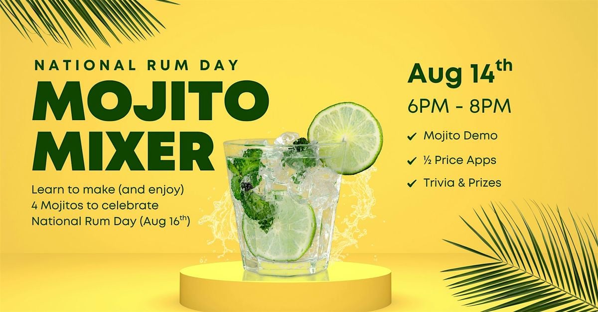 Mojito Mixer - Demonstration and Sampling Event at UNOs in Sturbridge, 14 August | Event in Sturbridge | AllEvents
