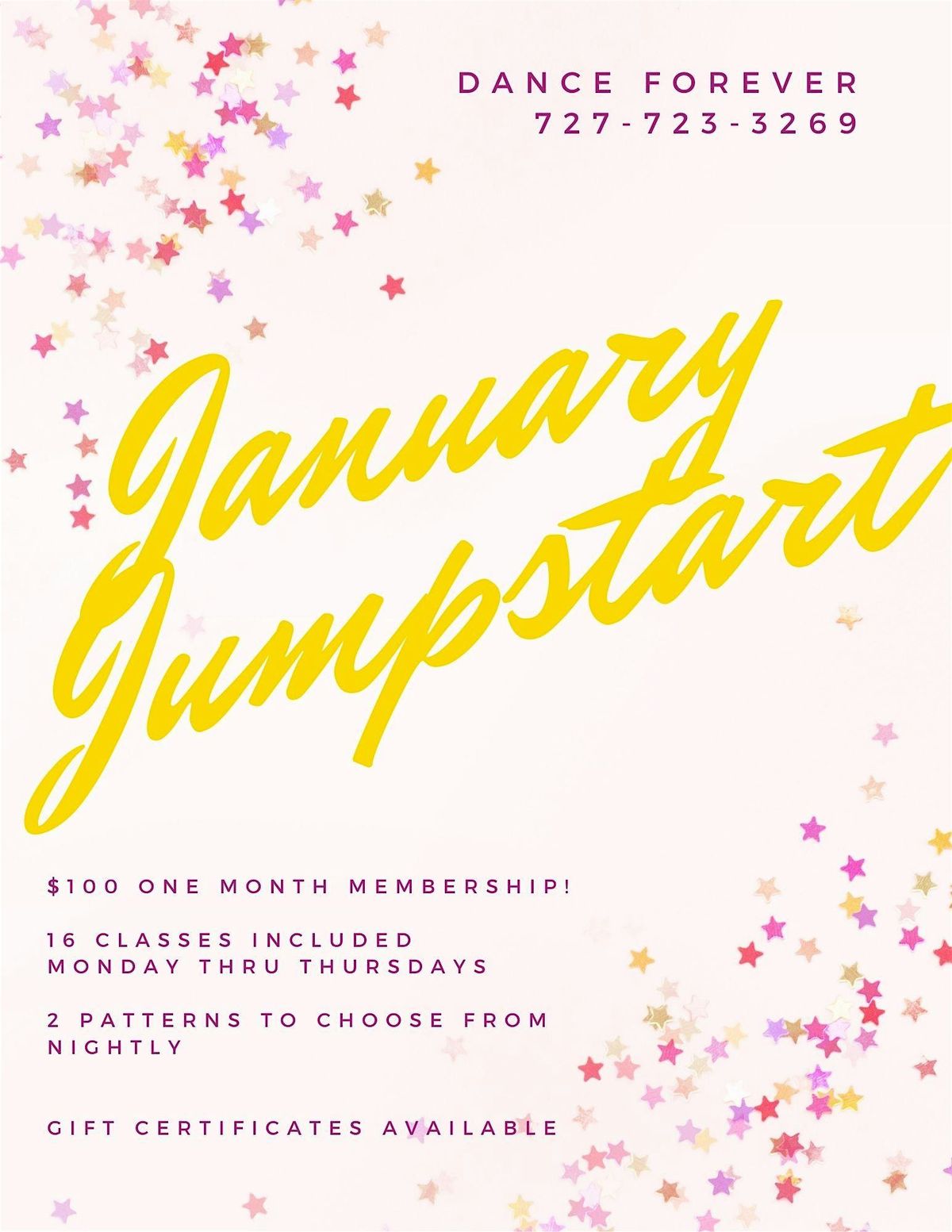 16 dance classes for $100 per person, January Jumpstart 1 month membership, 6 January | Event in Palm Harbor