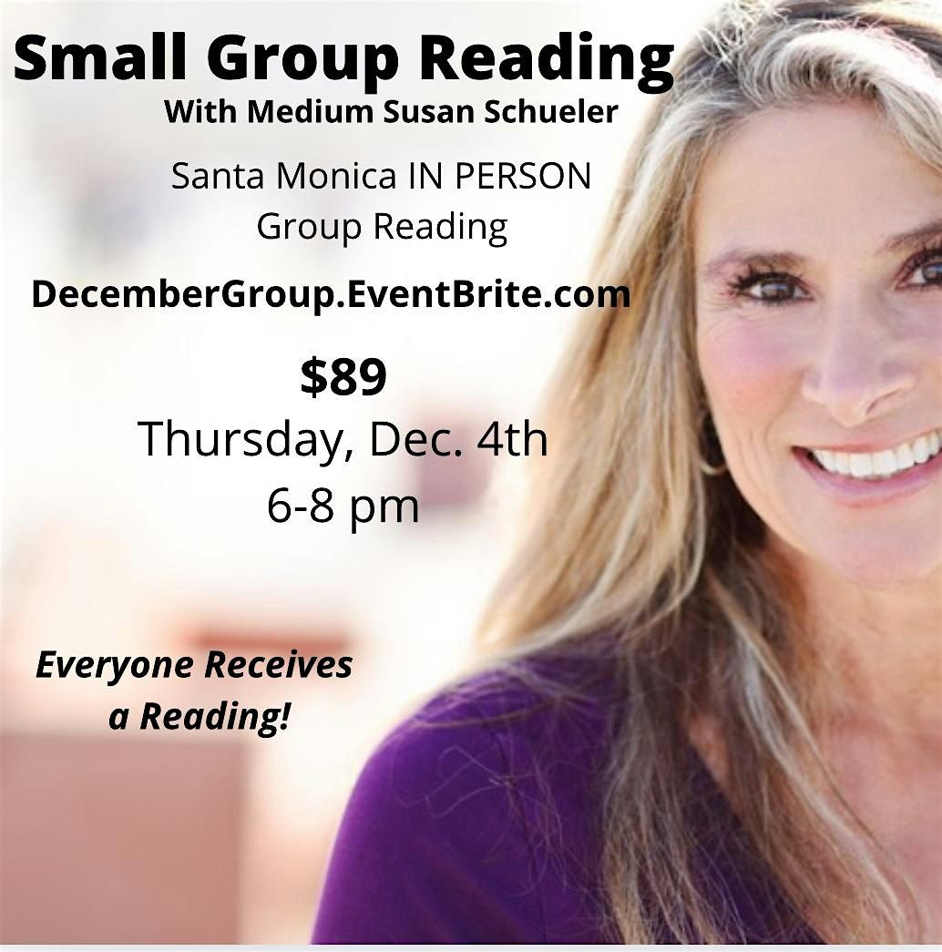(December  2025) Small  Group Reading with Susan Schueler in Santa Monica, 4 December | Event in Santa Monica