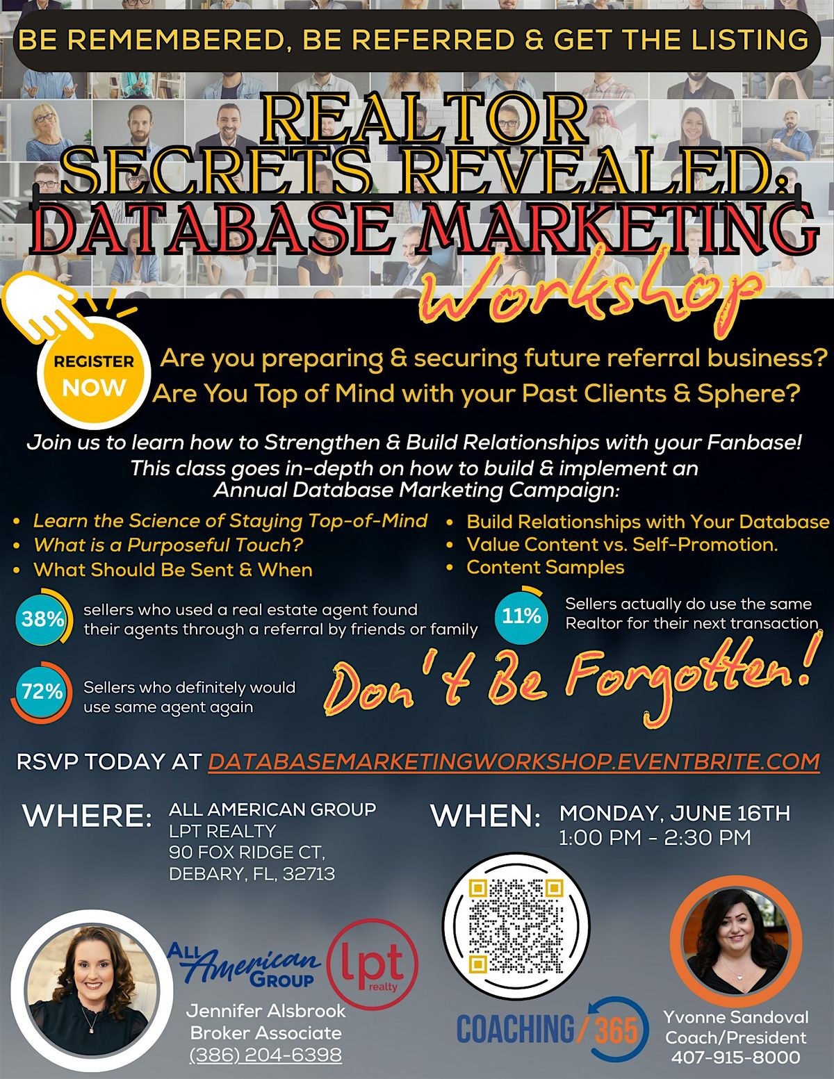 Realtor  Workshop: "Be Remembered, Be Referred & Get The Listing" - Debary, 16 June | AllEvents