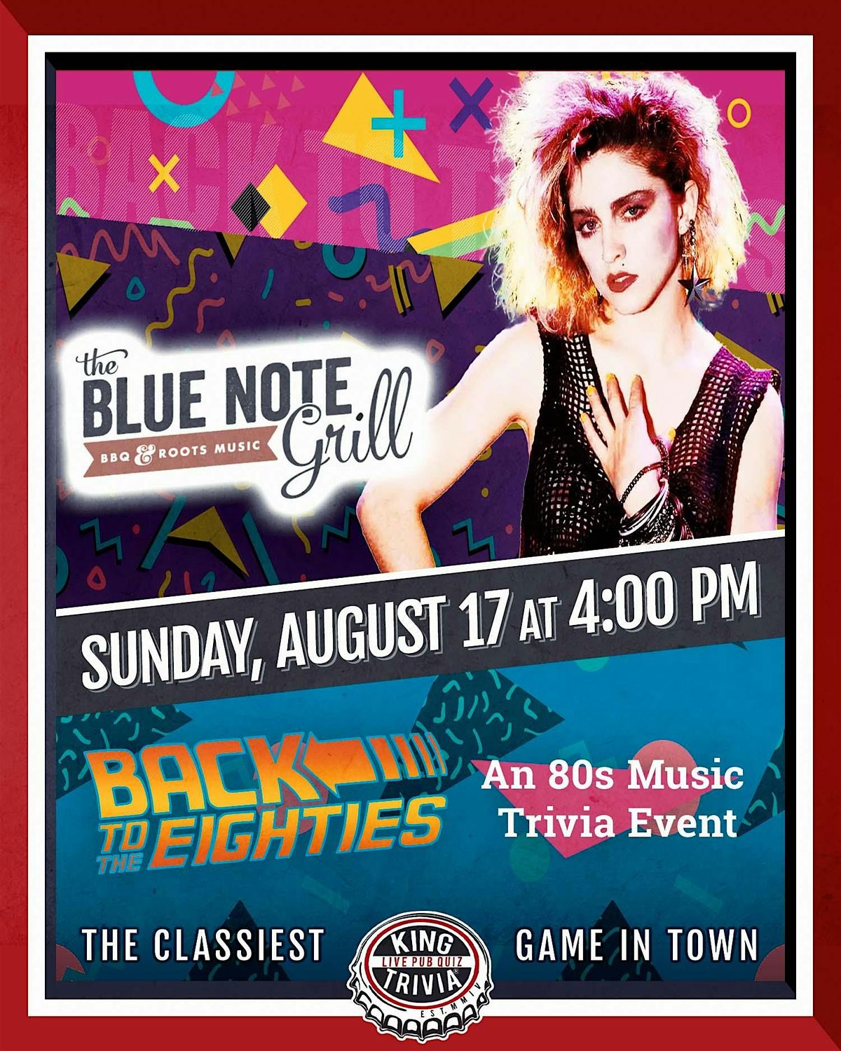 80's Music Trivia Night at The Blue Note Grill, 17 August | Event in Durham | AllEvents