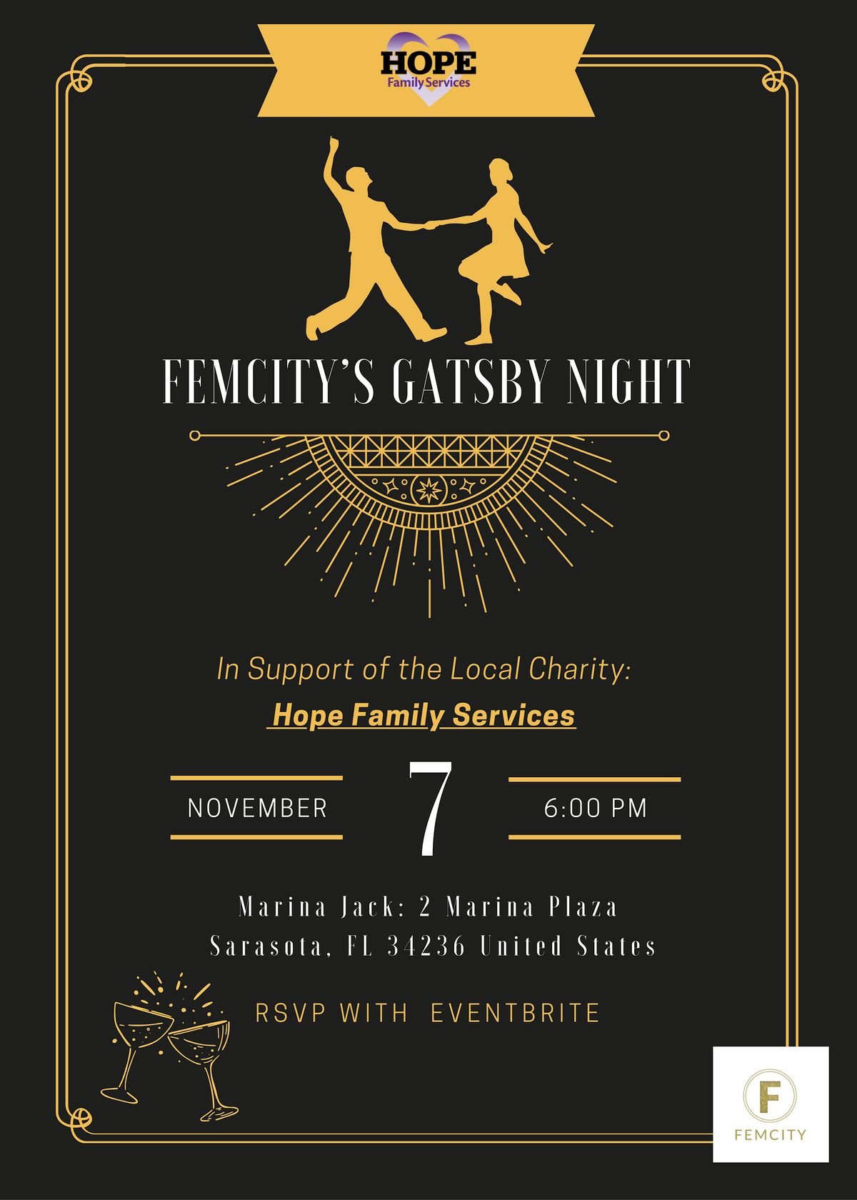 FemCity Gatsby Night, 7 November | Event in Sarasota | AllEvents