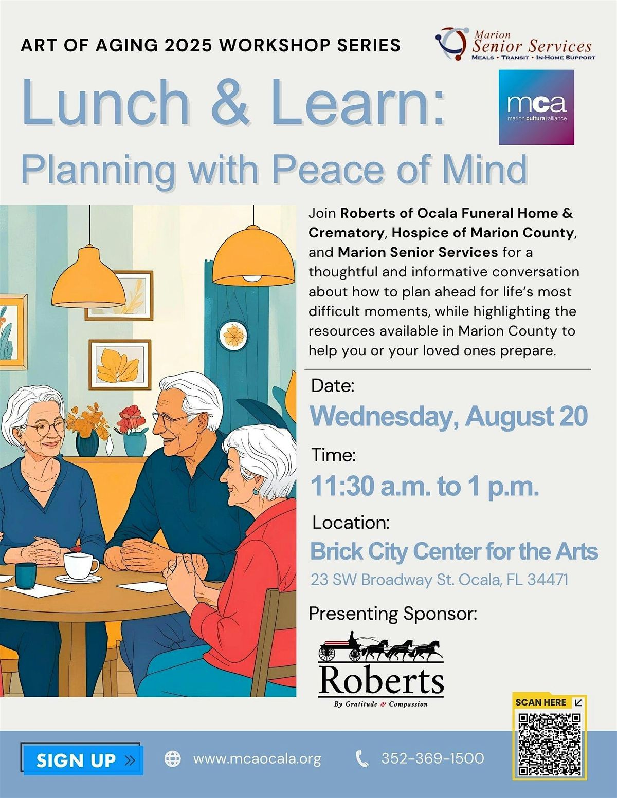 Lunch & Learn: Planning with Peace of Mind, presented by Roberts of Ocala, 20 August | Event in Ocala