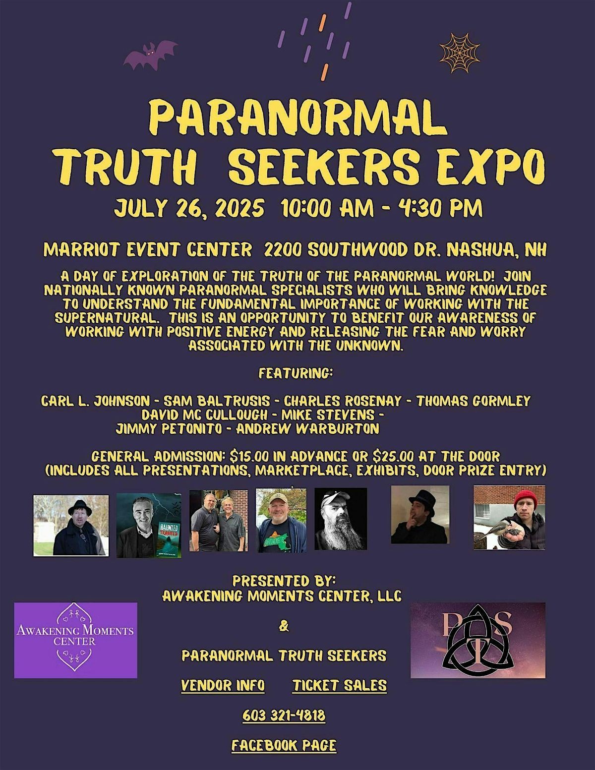 Paranormal Truth Seekers Expo, 26 July | Event in Nashua | AllEvents
