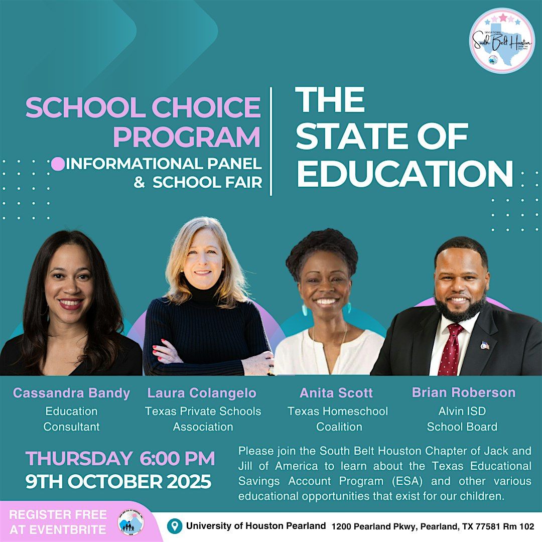 The State of Education Panel and School Fair, 9 October | Event in Pearland | AllEvents