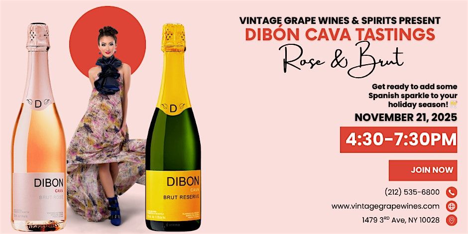 ¡Feliz Pre-Thanksgiving!  Sparkling Cava Tasting with DIBON BRUT & ROSE, 21 November | Event in New York