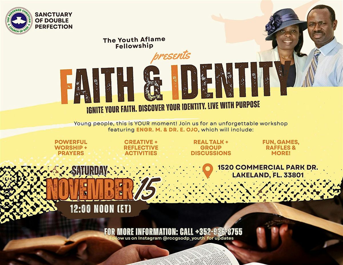 RCCG SODP Youth Program 2025 - Faith & Identity Workshop, 15 November | Event in Lakeland | AllEvents