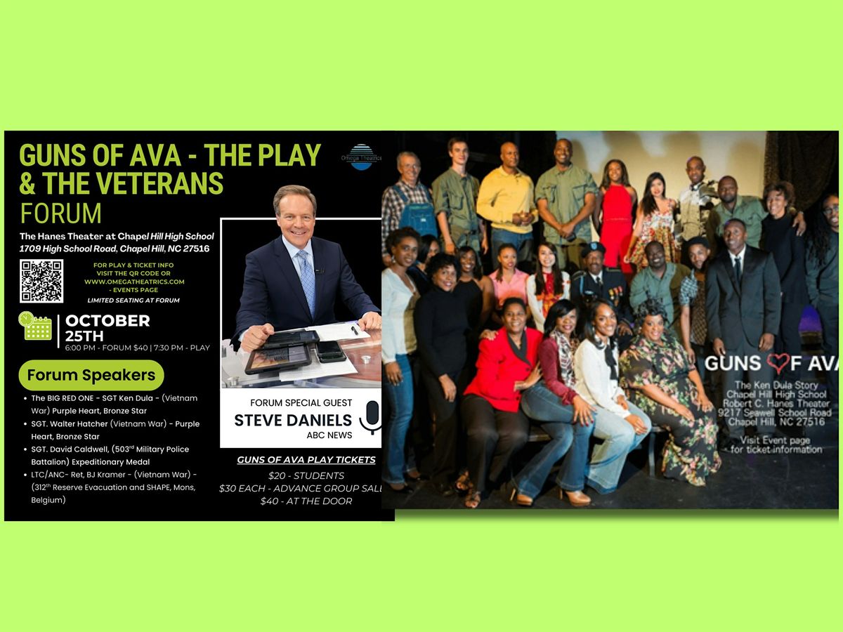 Guns of Ava Play (The Ken Dula Story) and Veteran's Forum, 25 October | Event in Chapel Hill | AllEvents