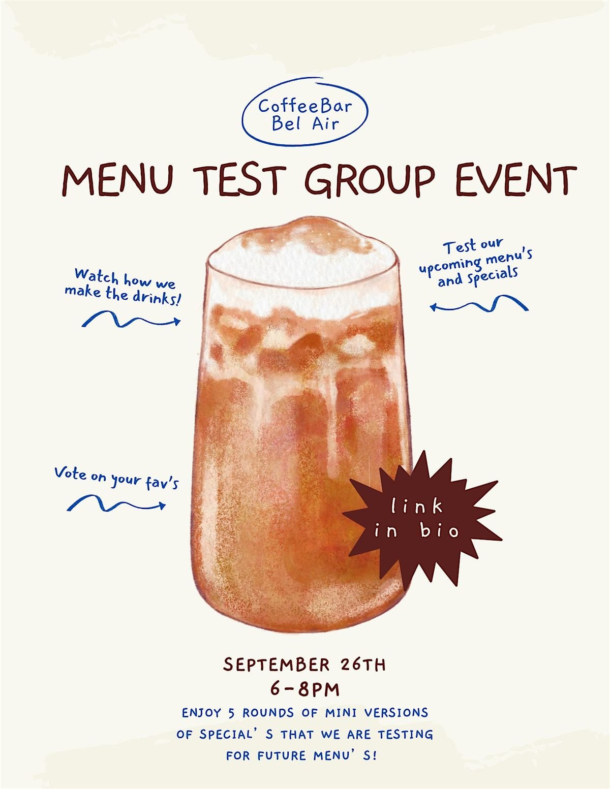 Menu Test Group Event, 26 September | Event in Bel Air | AllEvents