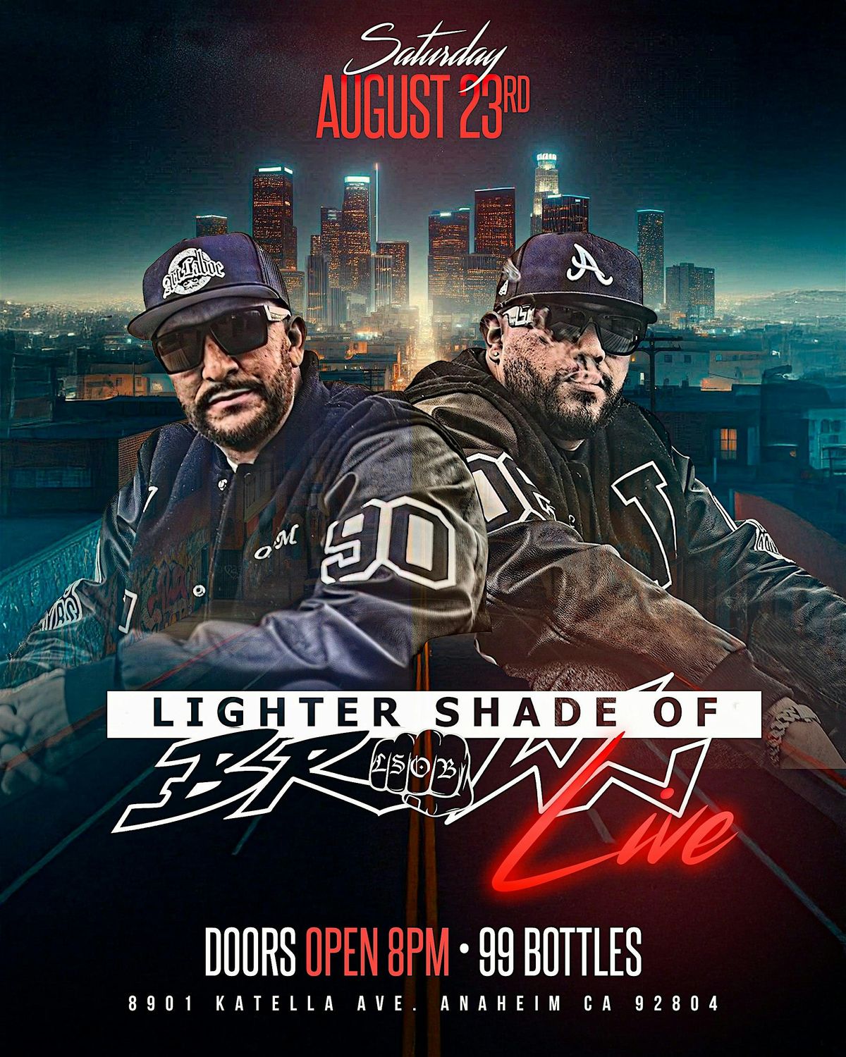 Lighter Shade Of Brown Live at 99 Bottles, 23 August | Event in Anaheim | AllEvents