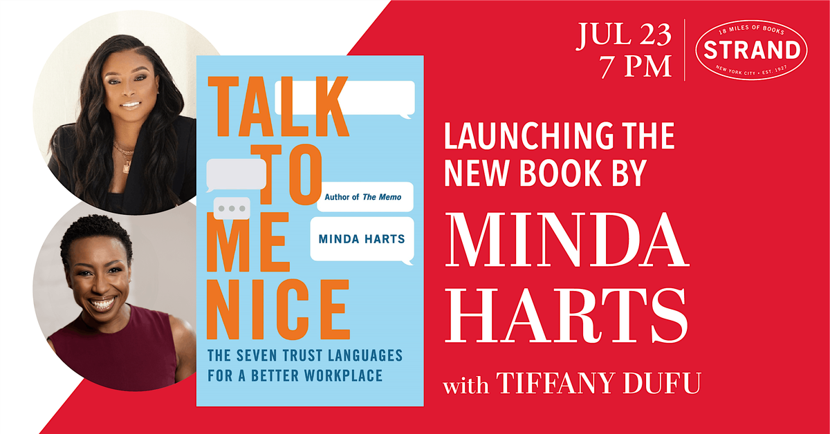 Minda Harts + Tiffany Dufu: Talk to Me Nice, 23 July | Event in New York | AllEvents