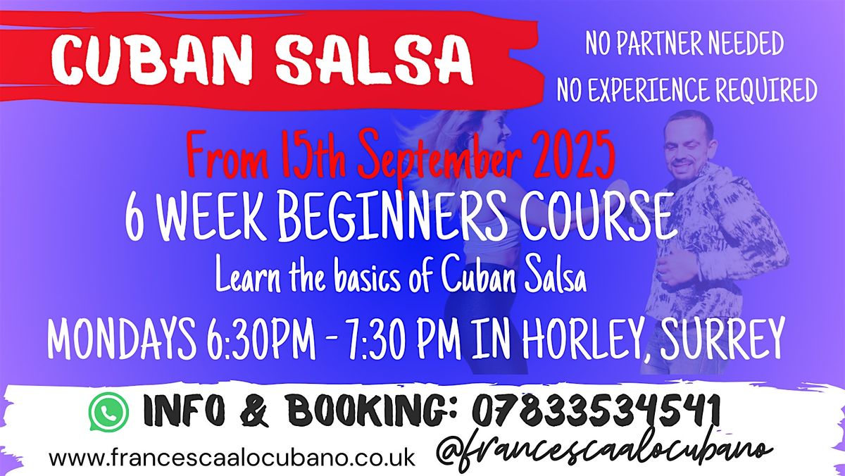 Cuban Salsa 6 Week Beginners Course in Horley, Surrey | Event in Horley | AllEvents