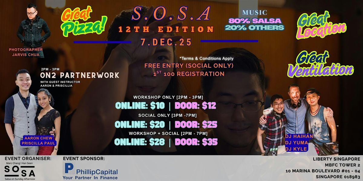Salsa on Sunday Afternoon (SOSA) - 12th Edition, 14 December | Event in Singapore | AllEvents