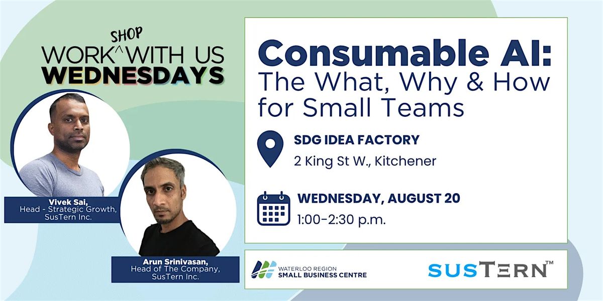 Consumable AI: The What, Why & How for Small Teams, 20 August | Event in Kitchener | AllEvents