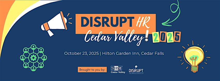 DisruptHR Cedar Valley 2025, 23 October | Event in Cedar Falls | AllEvents