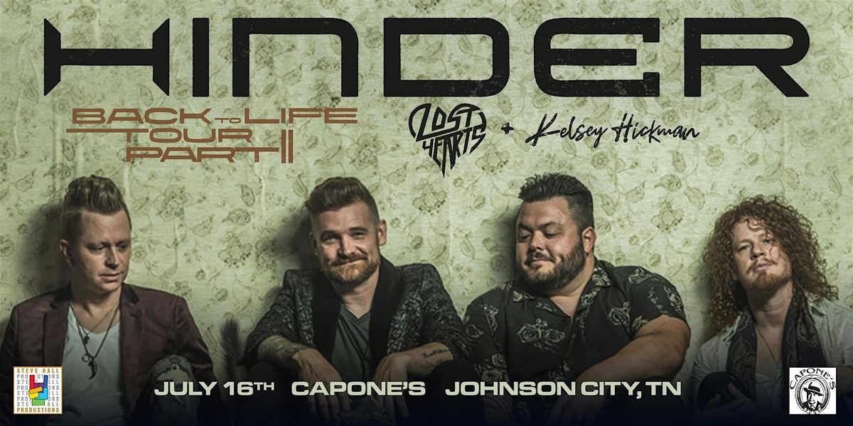 Hinder: Back To Life Tour 2025, 16 July | Event in Johnson City | AllEvents