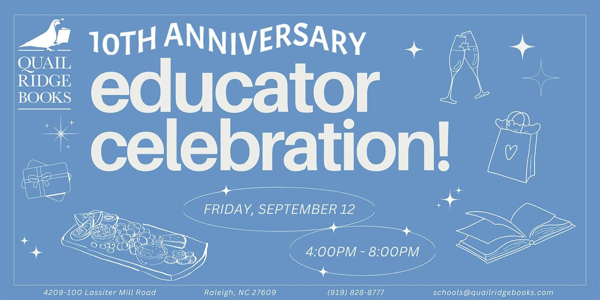 10th Annual Educator Celebration, 12 September | Event in Raleigh | AllEvents