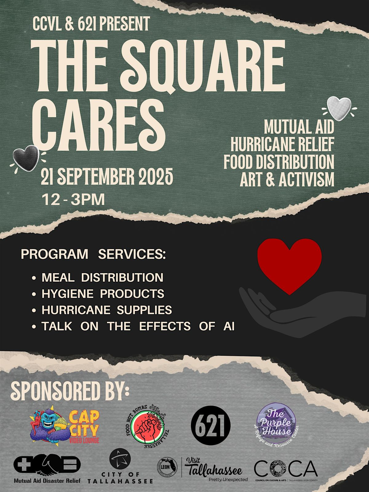 621 + CCVL Present: The Square Cares, Mutual Aid Distribution | Event in Tallahassee | AllEvents