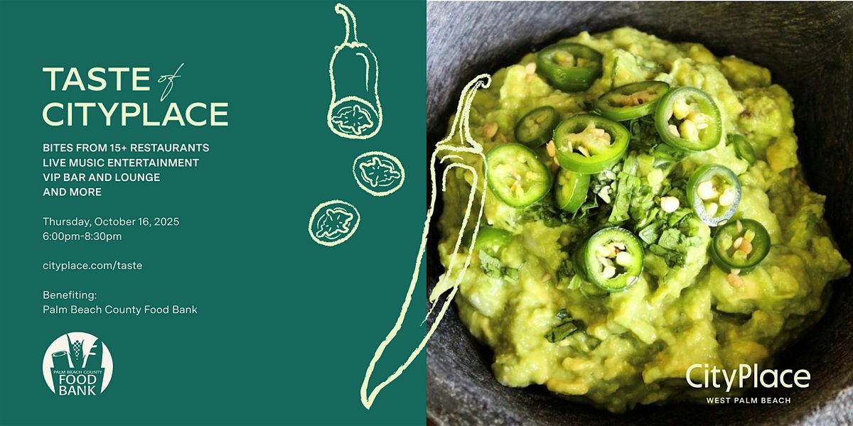 Taste of CityPlace 2025, 16 October | Event in West Palm Beach | AllEvents