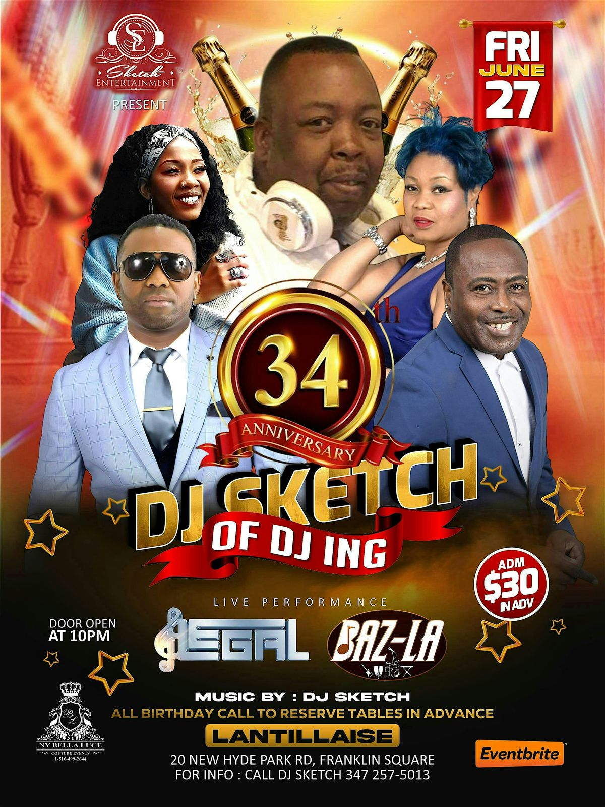 DJ Sketch 34th Anniversary of DJing, 27 June | Event in Franklin Square | AllEvents