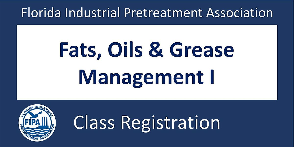 Fats, Oils & Grease Management I, 7 October | Event in Jensen Beach | AllEvents