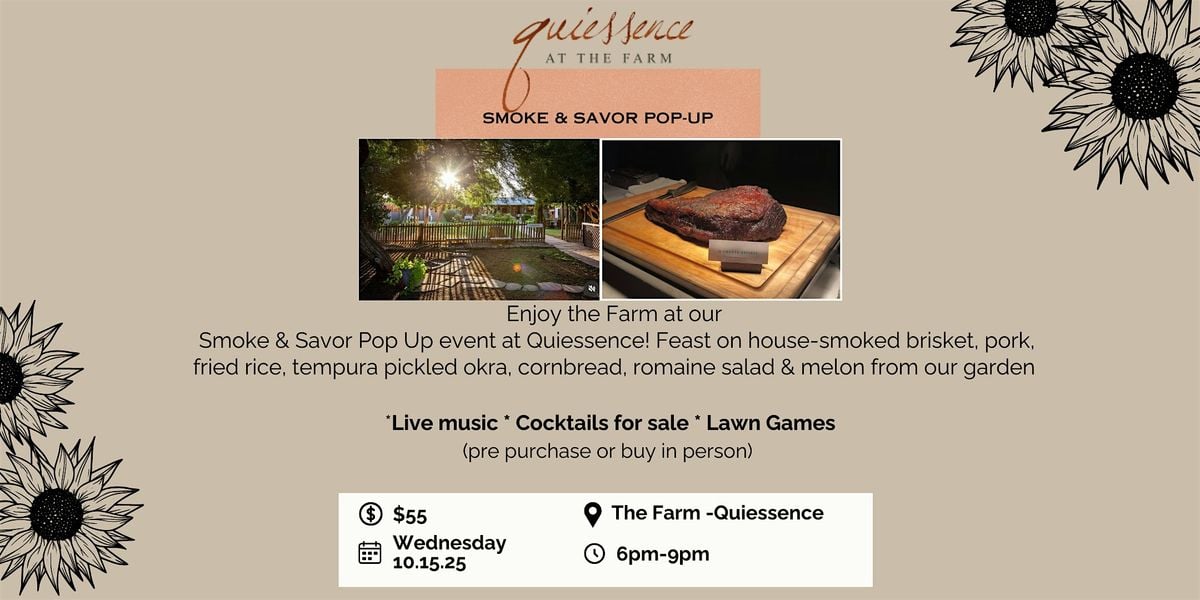 Smoke&Savor Pop-Up, 15 October | Event in Phoenix | AllEvents