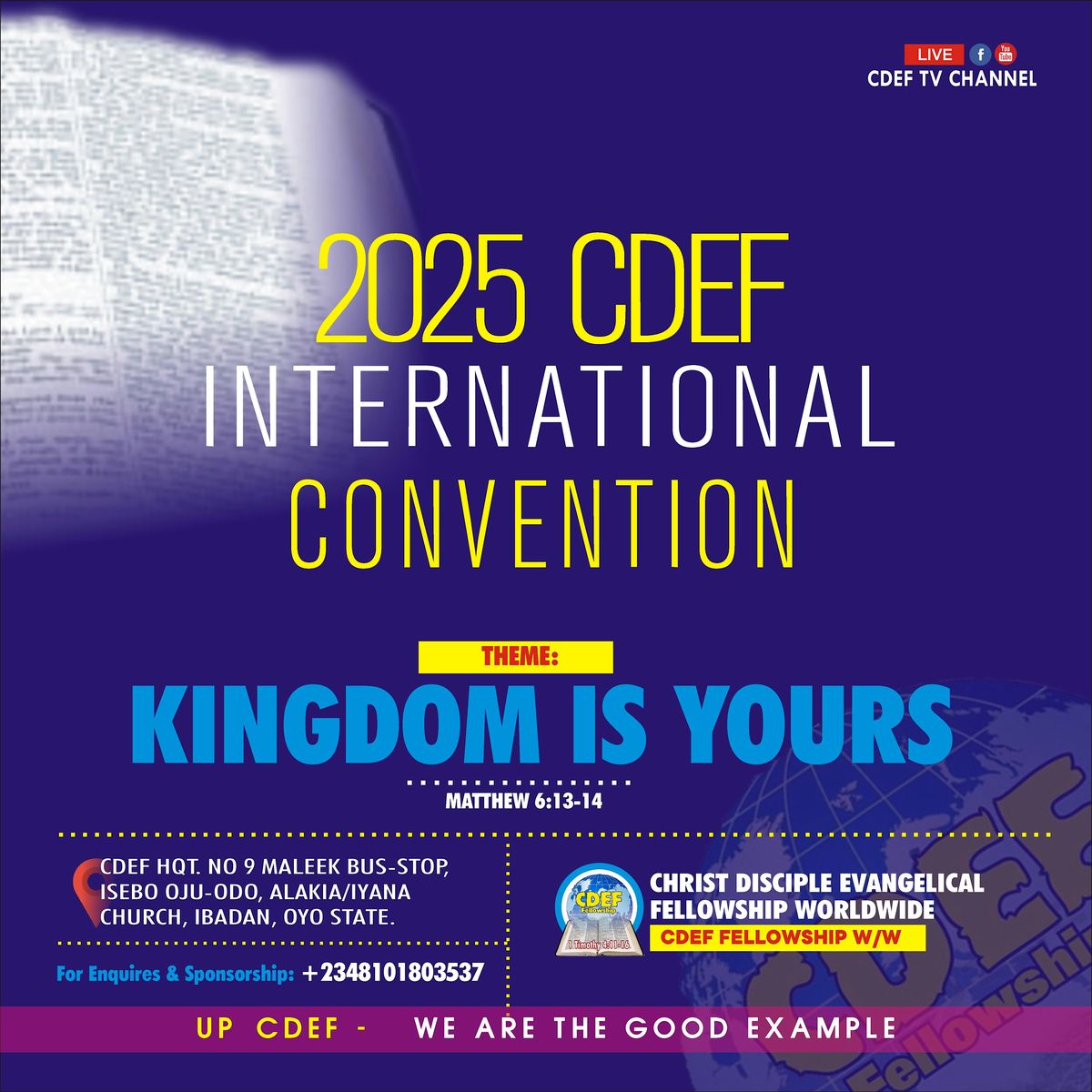 CDEF INTERNATIONAL CONVENTION 2025, 7 July | Event in Ibadan | AllEvents
