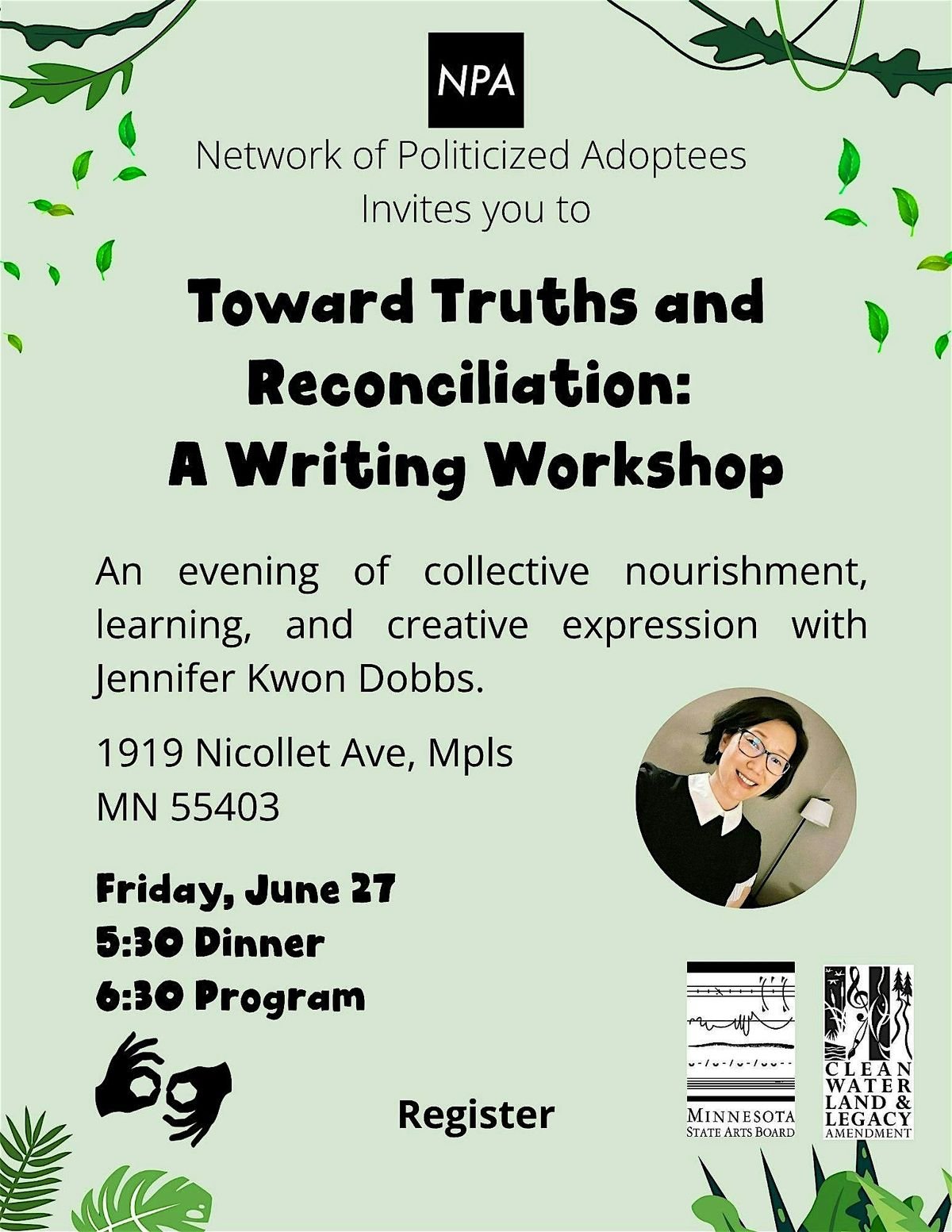Toward Truths and Reconciliation: A Writing Workshop, 27 June | Event in Minneapolis | AllEvents
