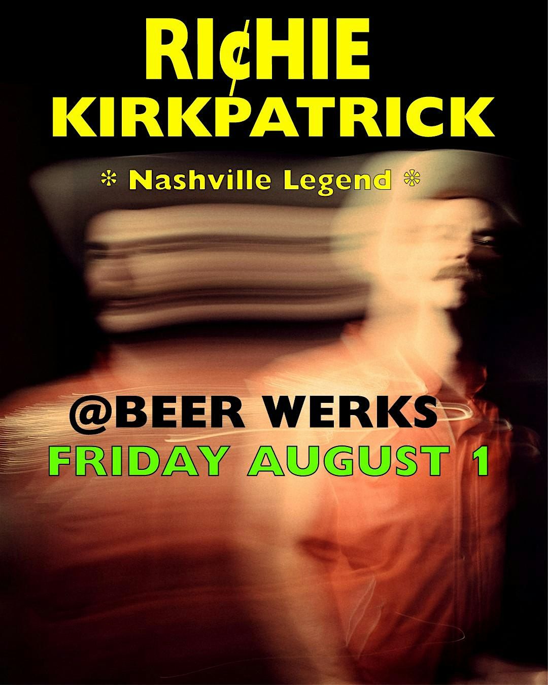 Richie Kirkpatrick LIVE at Paducah Beer Werks, 1 August | Event in Paducah | AllEvents