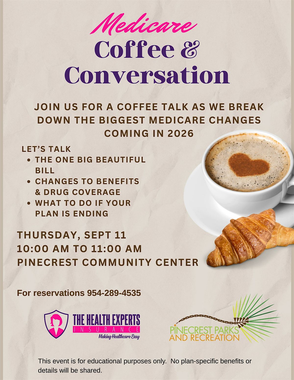 Coffee & Conversation, 11 September | Event in Pinecrest | AllEvents