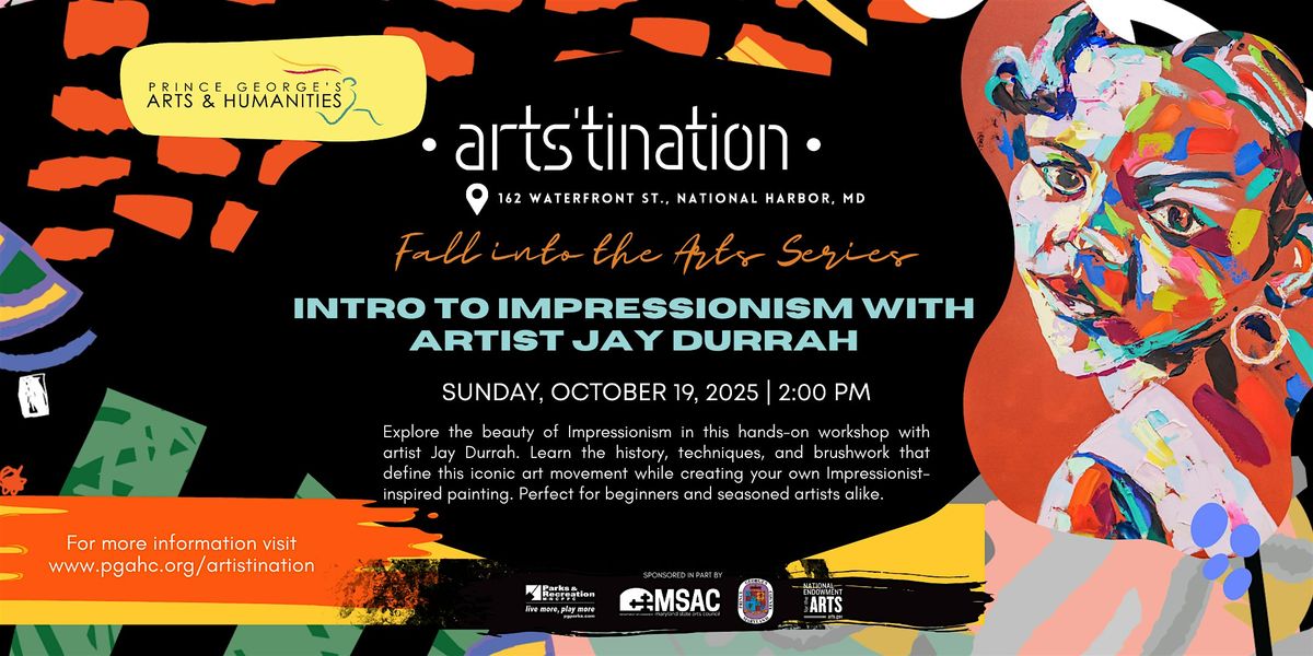 Intro to Impressionism with Artist Jay Durrah, 19 October | Event in Oxon Hill | AllEvents